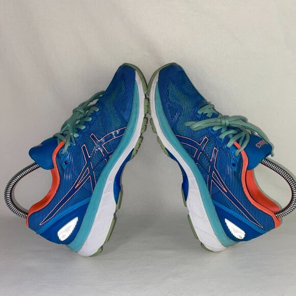 Asics Gel Nimbus 19 Women’s Blue Coral Running Shoes Sneakers Size US 7 - Picture 5 of 8